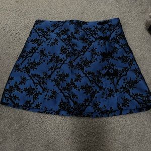 Zara blue satin skirt